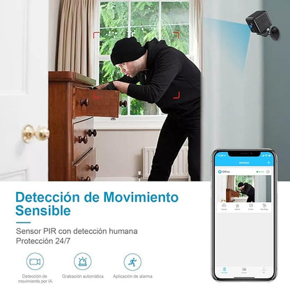 #pro4K HD Mini WiFi Cámara Espía Oculta para Ver En El Movil, Micro Camara Vigilancia Inalambrica Interior Oculta Larga Duracion Spy CAM con IR Visión Nocturna Detección De Movimientoduct_name# - TeknoTienda
